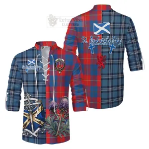 Blane Tartan Ghillie Kilt Shirt Happy St. Andrew's Day Half Tartan Style