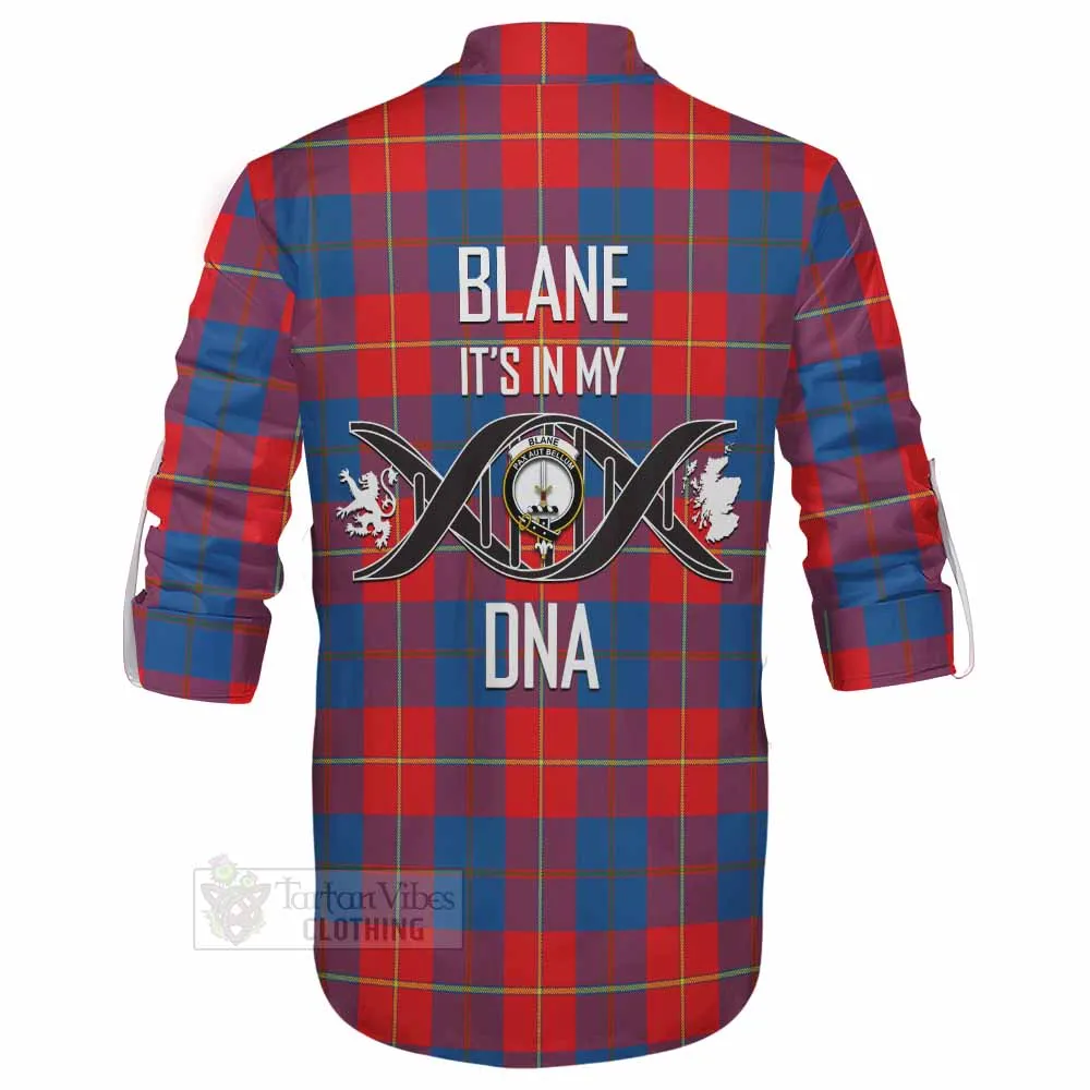 Blane Tartan Ghillie Kilt Shirt with Family Crest DNA In Me Style
