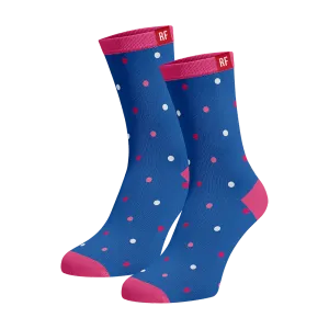 Blue Bamboo Socks with Dots by Red Fraktion