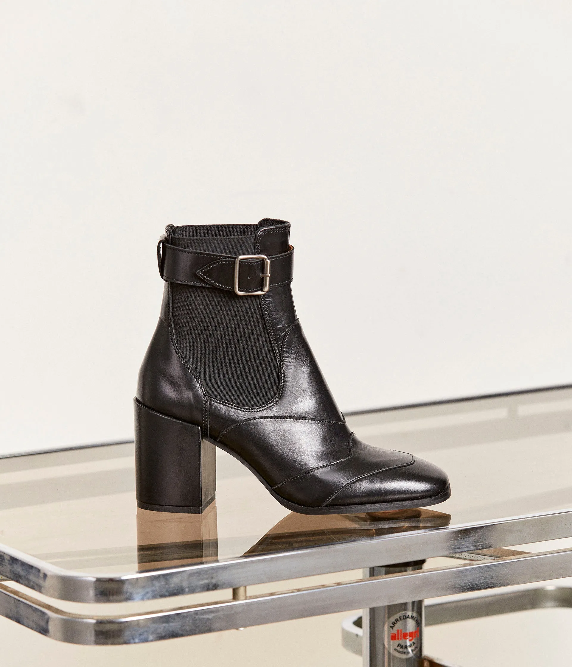 Boots cuir noir Pablo