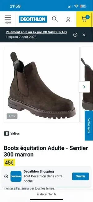 Boots Fouganza Taille 37