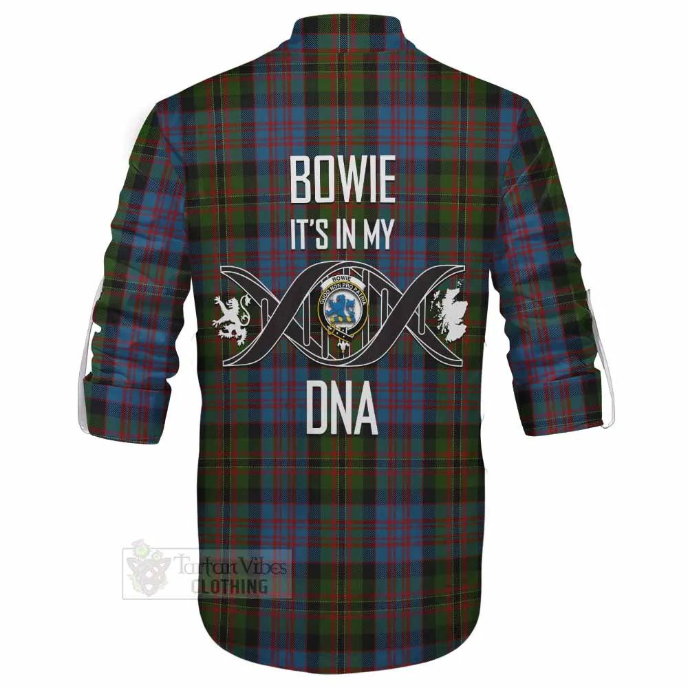 Bowie Tartan Ghillie Kilt Shirt with Family Crest DNA In Me Style