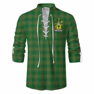 Boyle Irish Clan Tartan Ghillie Kilt Shirt with Coat of Arms