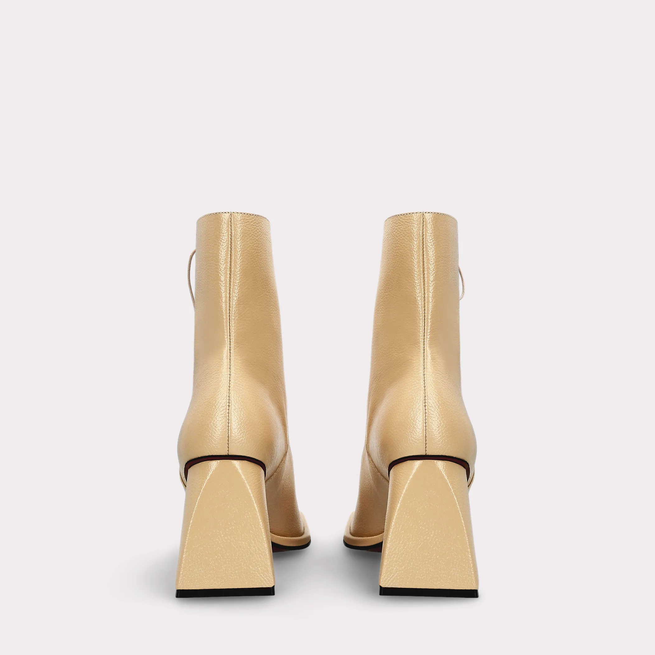 BRENTA 02 YELLOW GRAIN LEATHER ANKLE BOOTS