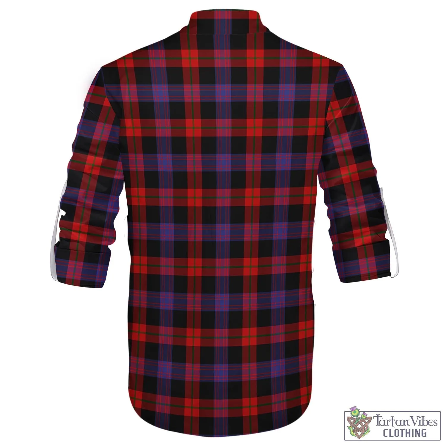 Broun Modern Tartan Men's Scottish Traditional Jacobite Ghillie Kilt Shirt