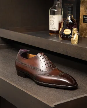 Brown Leather Sunbaked Sahara Brogue Oxford Shoes