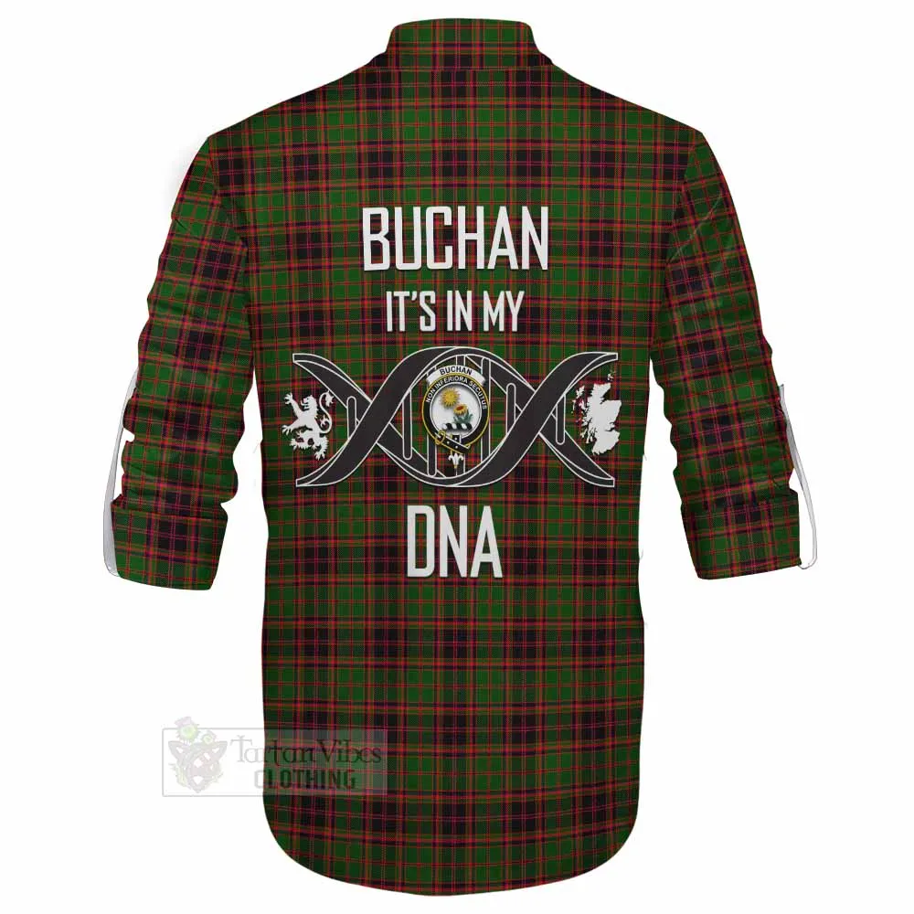 Buchan Tartan Ghillie Kilt Shirt with Family Crest DNA In Me Style