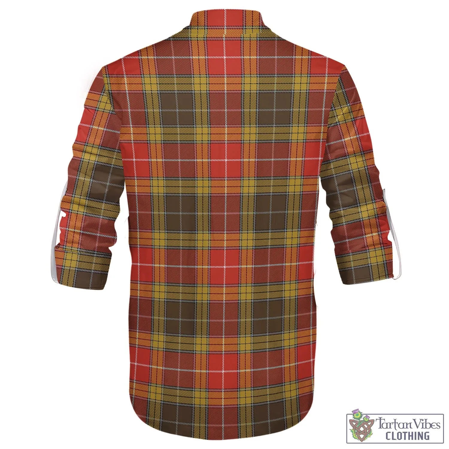 Buchanan Old Set Weathered Tartan Men's Scottish Traditional Jacobite Ghillie Kilt Shirt