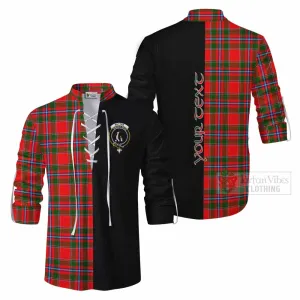 Butter Tartan Ghillie Kilt Shirt with Family Crest and Half Of Me Style