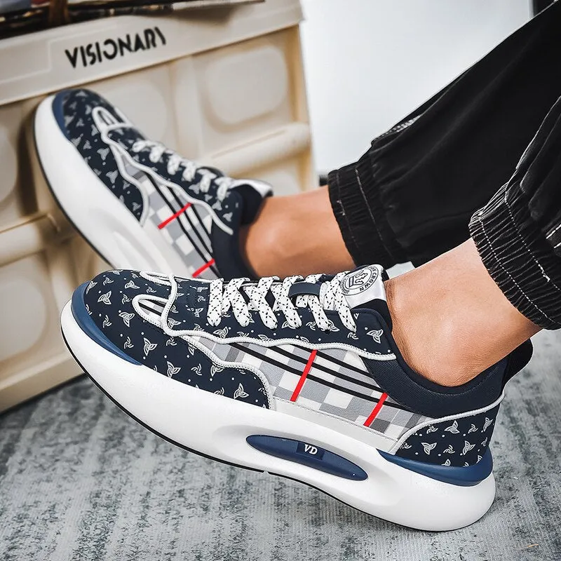 Casual Patchwork Outdoor Lace Up Sneakers