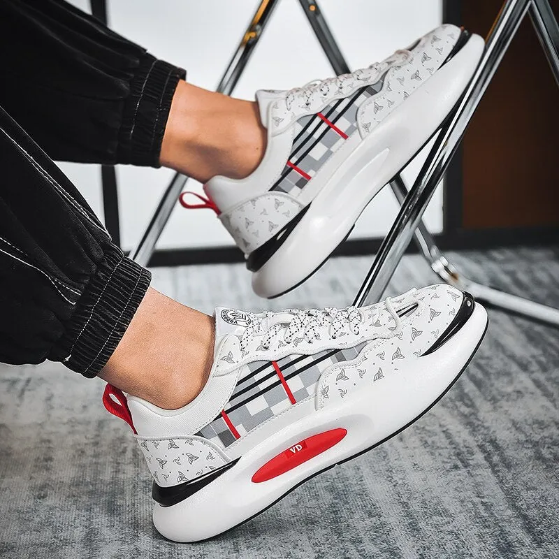 Casual Patchwork Outdoor Lace Up Sneakers