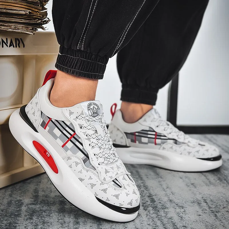 Casual Patchwork Outdoor Lace Up Sneakers