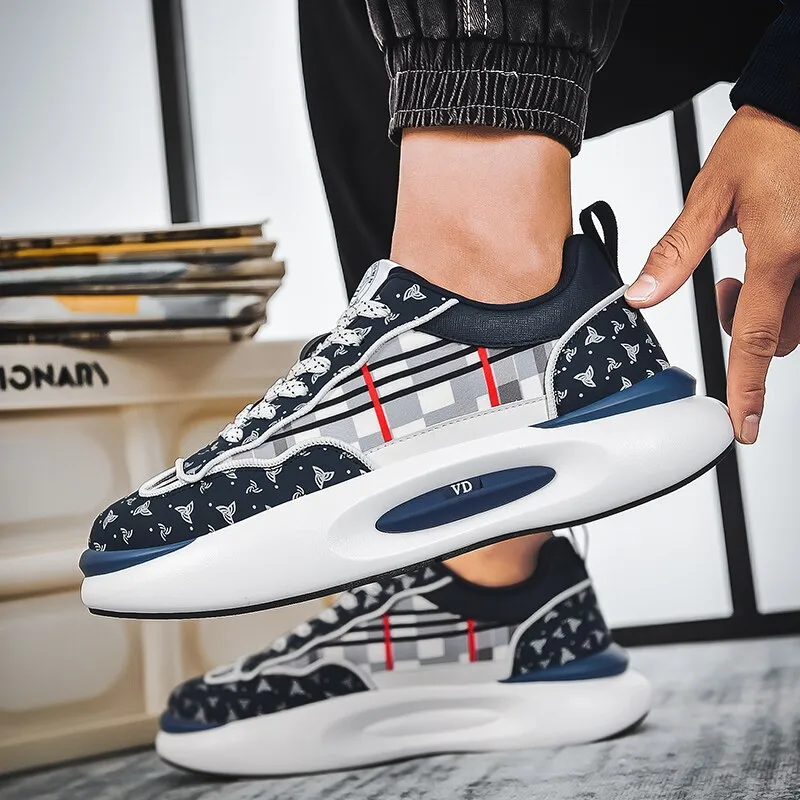 Casual Patchwork Outdoor Lace Up Sneakers