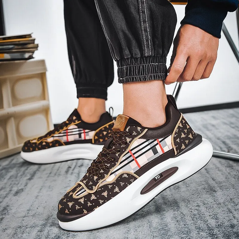 Casual Patchwork Outdoor Lace Up Sneakers