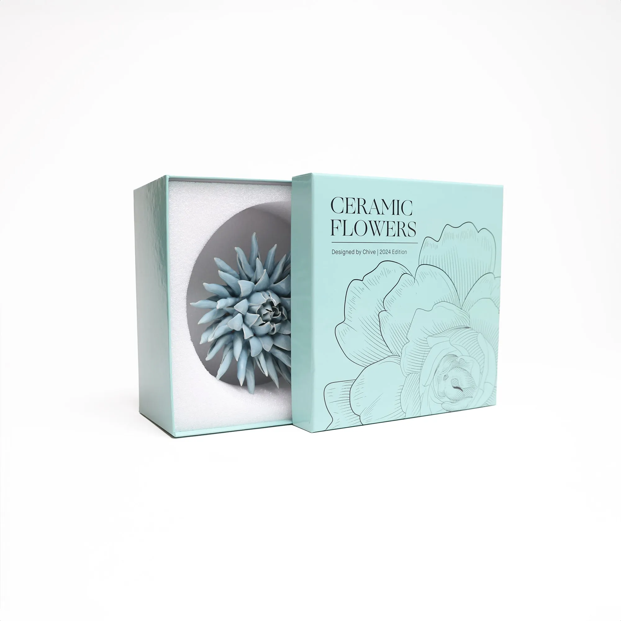 Ceramic Flower Wall Art Flower Blue 6