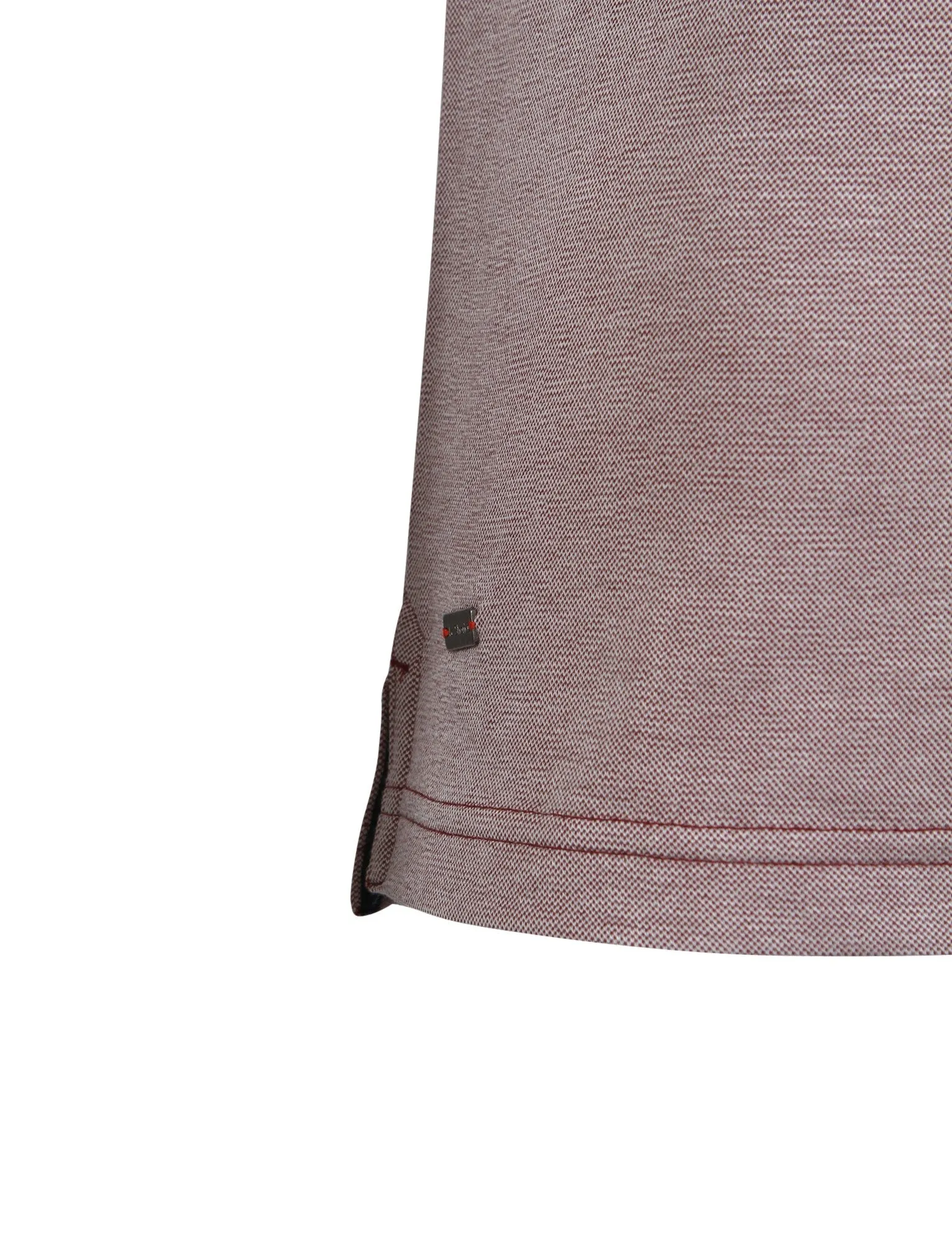 Chatham Patterned Collar Polo Shirt in Oxblood - Le Shark