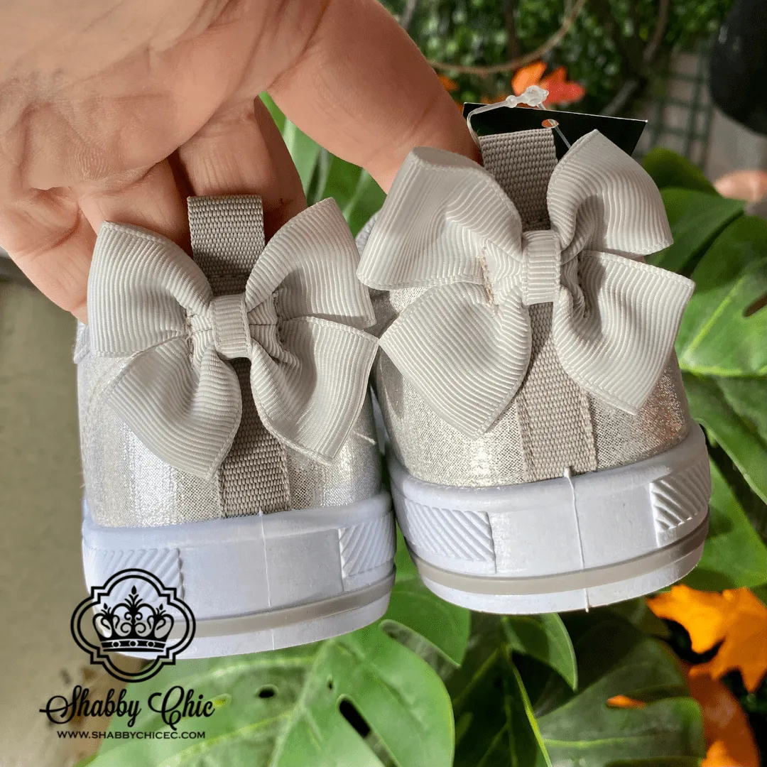 CHILDREN'S Silver Lace Shoes