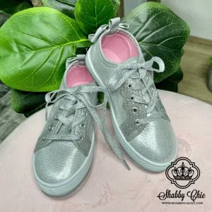 CHILDREN'S Silver Lace Shoes