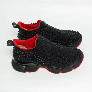 Christian Louboutin Spike Sock Donna Black Sneaker, size 44