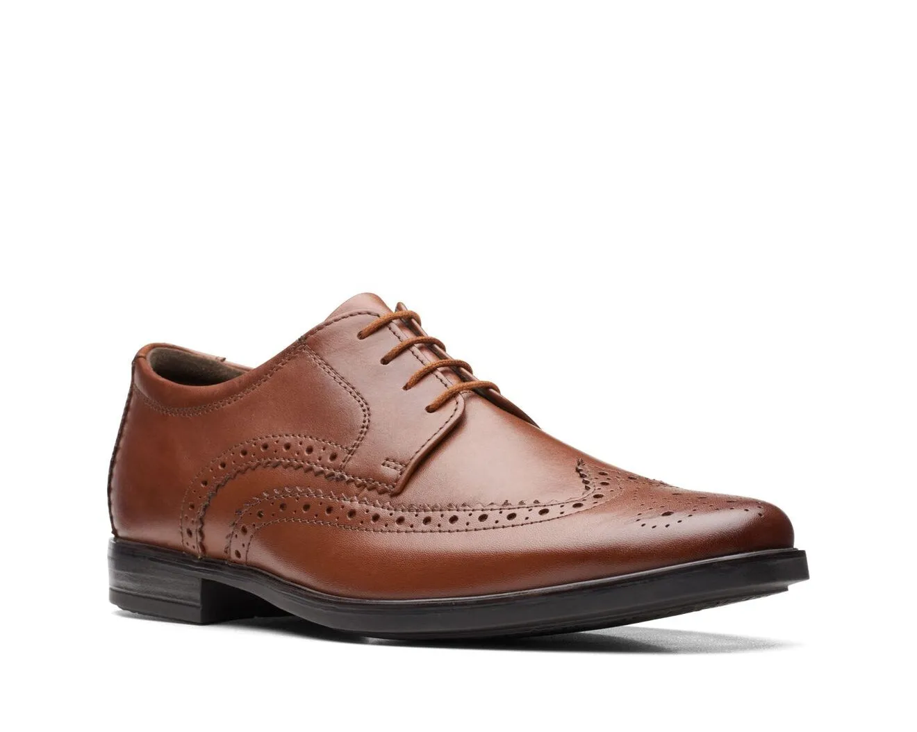 Clarks Howard Wing Dark Tan Leather
