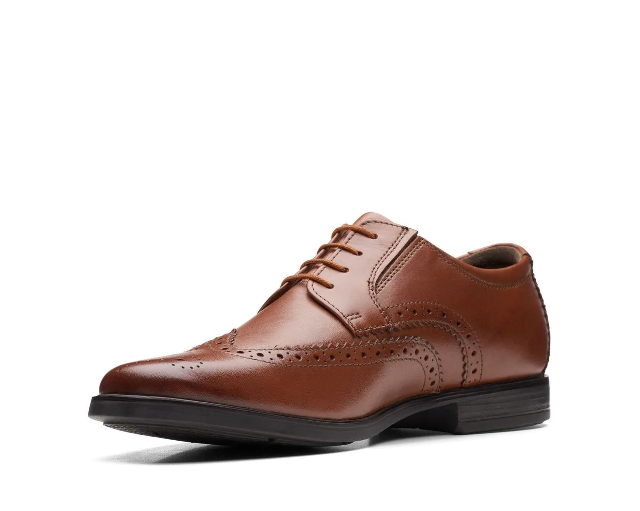 Clarks Howard Wing Dark Tan Leather