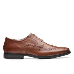 Clarks Howard Wing Dark Tan Leather