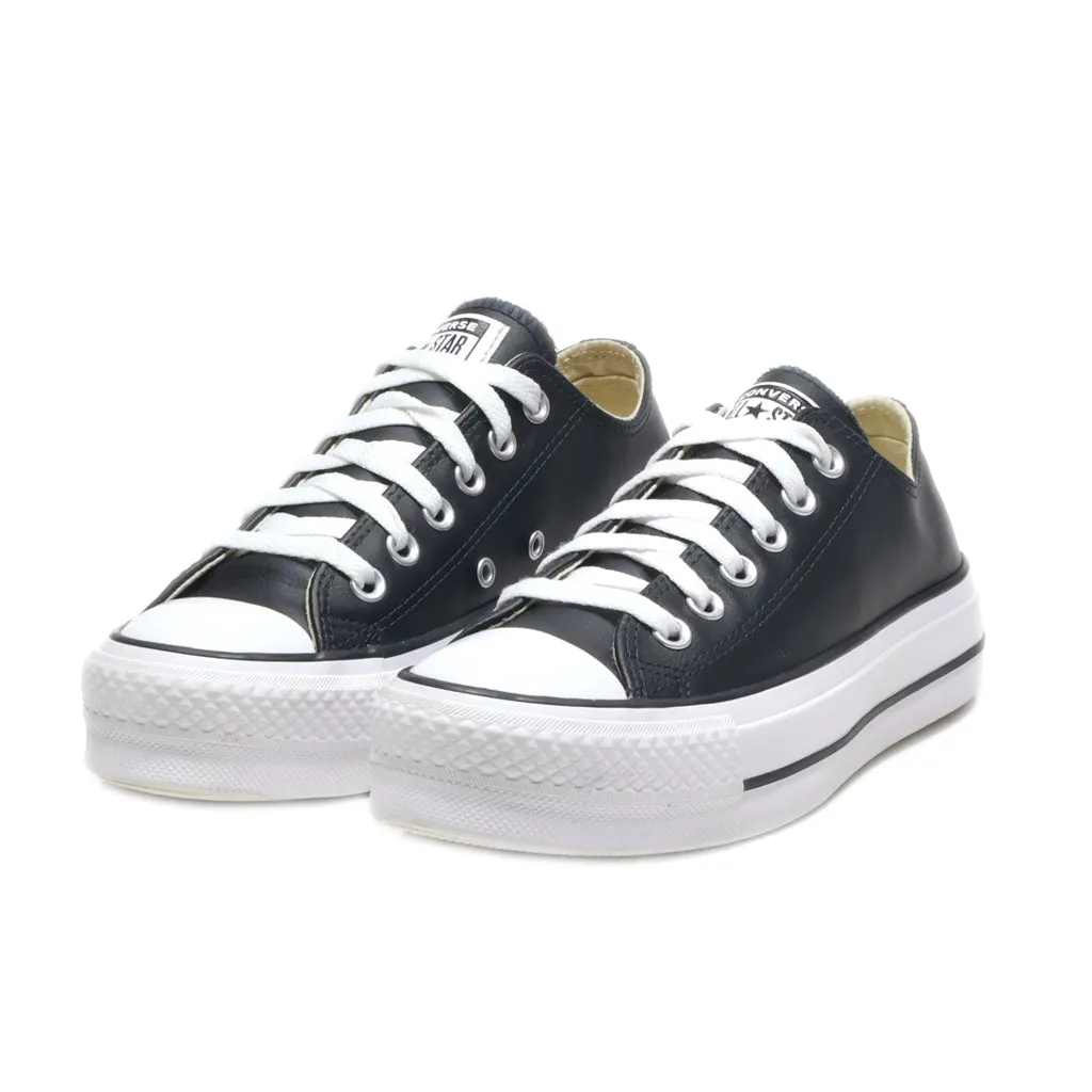 Converse Chuck Taylor Lift Low-Top Sneakers Leather Black Colour For Women