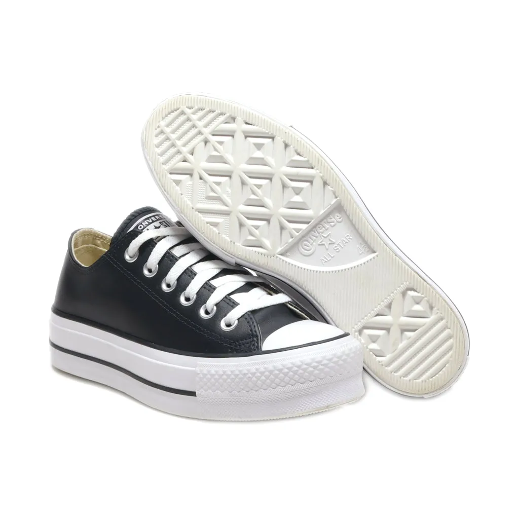 Converse Chuck Taylor Lift Low-Top Sneakers Leather Black Colour For Women