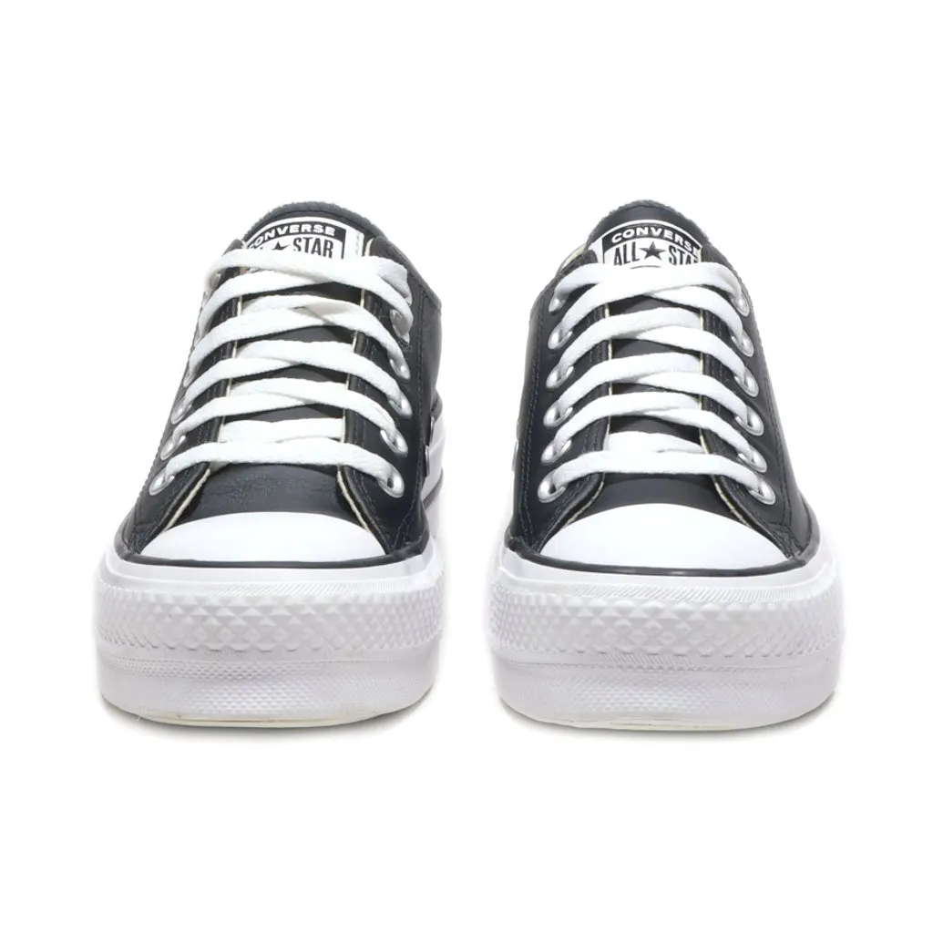 Converse Chuck Taylor Lift Low-Top Sneakers Leather Black Colour For Women
