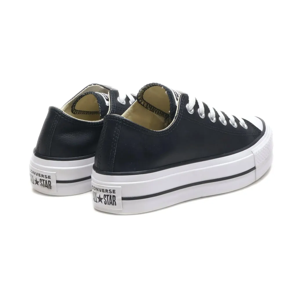 Converse Chuck Taylor Lift Low-Top Sneakers Leather Black Colour For Women