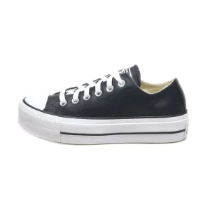 Converse Chuck Taylor Lift Low-Top Sneakers Leather Black Colour For Women