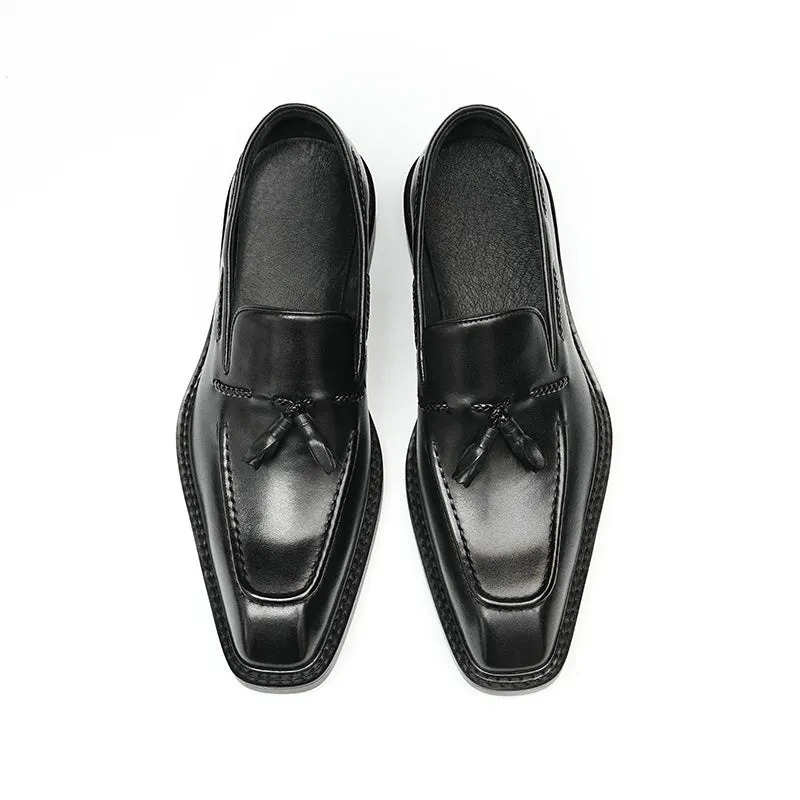 Croc Square Toe Tassel Brogues