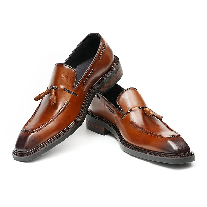 Croc Square Toe Tassel Brogues