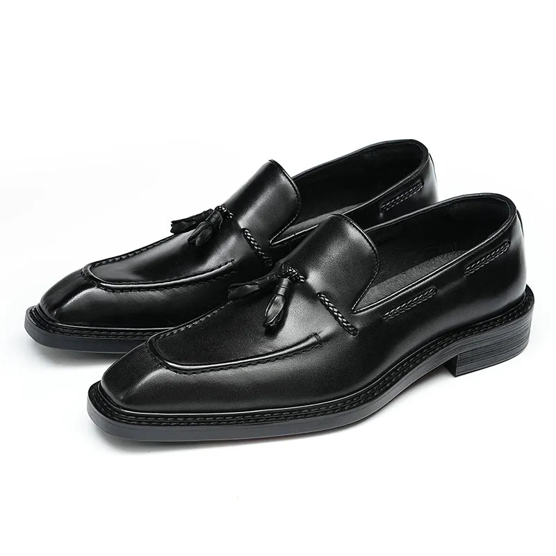 Croc Square Toe Tassel Brogues