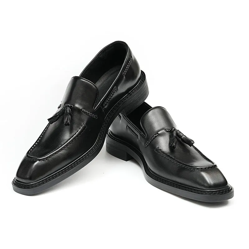 Croc Square Toe Tassel Brogues