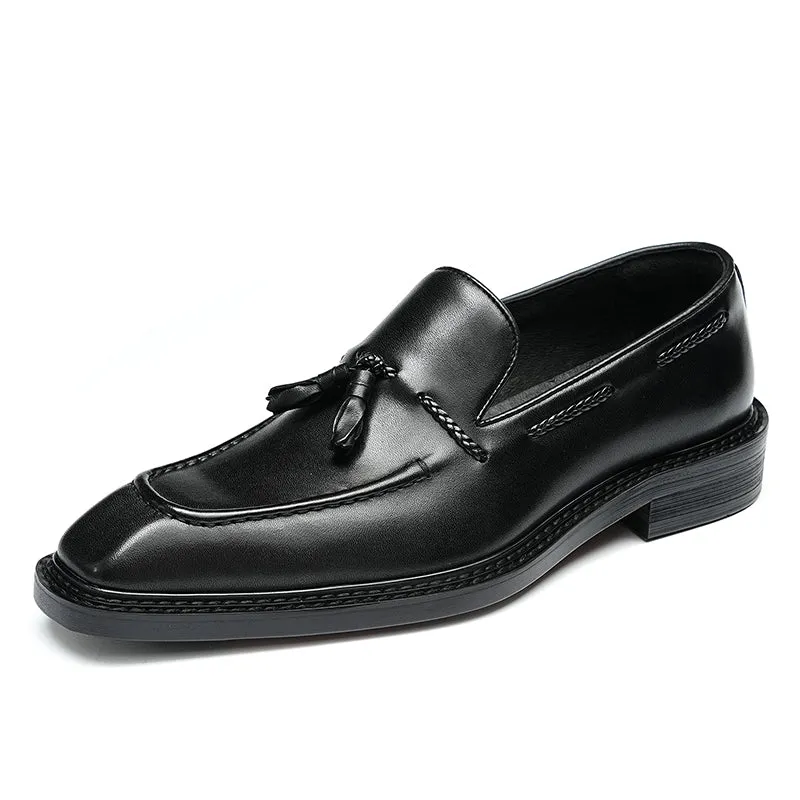 Croc Square Toe Tassel Brogues