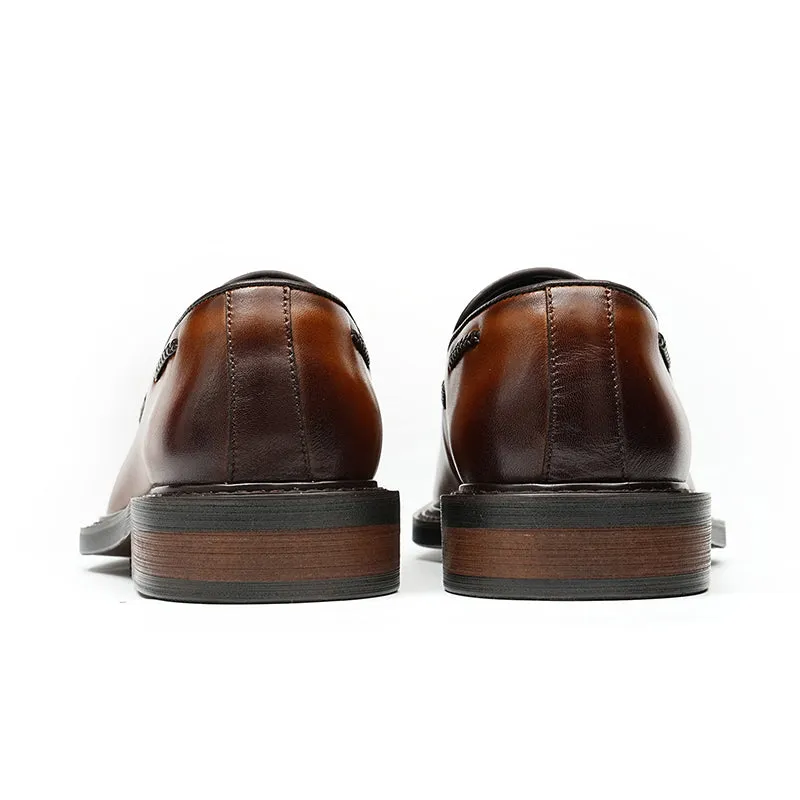 Croc Square Toe Tassel Brogues