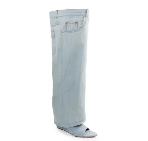 Denim Fold Over Jean Boots Mutto-13
