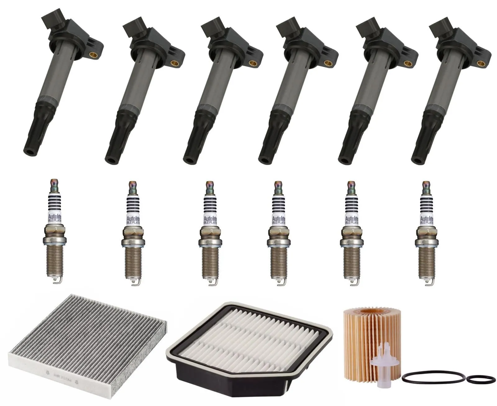 Direct Ignition Coils Spark Plugs Filters Tune Up for 2006-2013 Lexus IS250