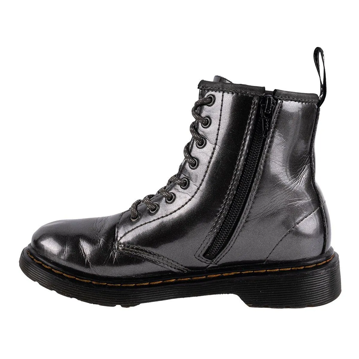 Dr. Martens Softy Ankle Boots Leather Grey Colour For Kids