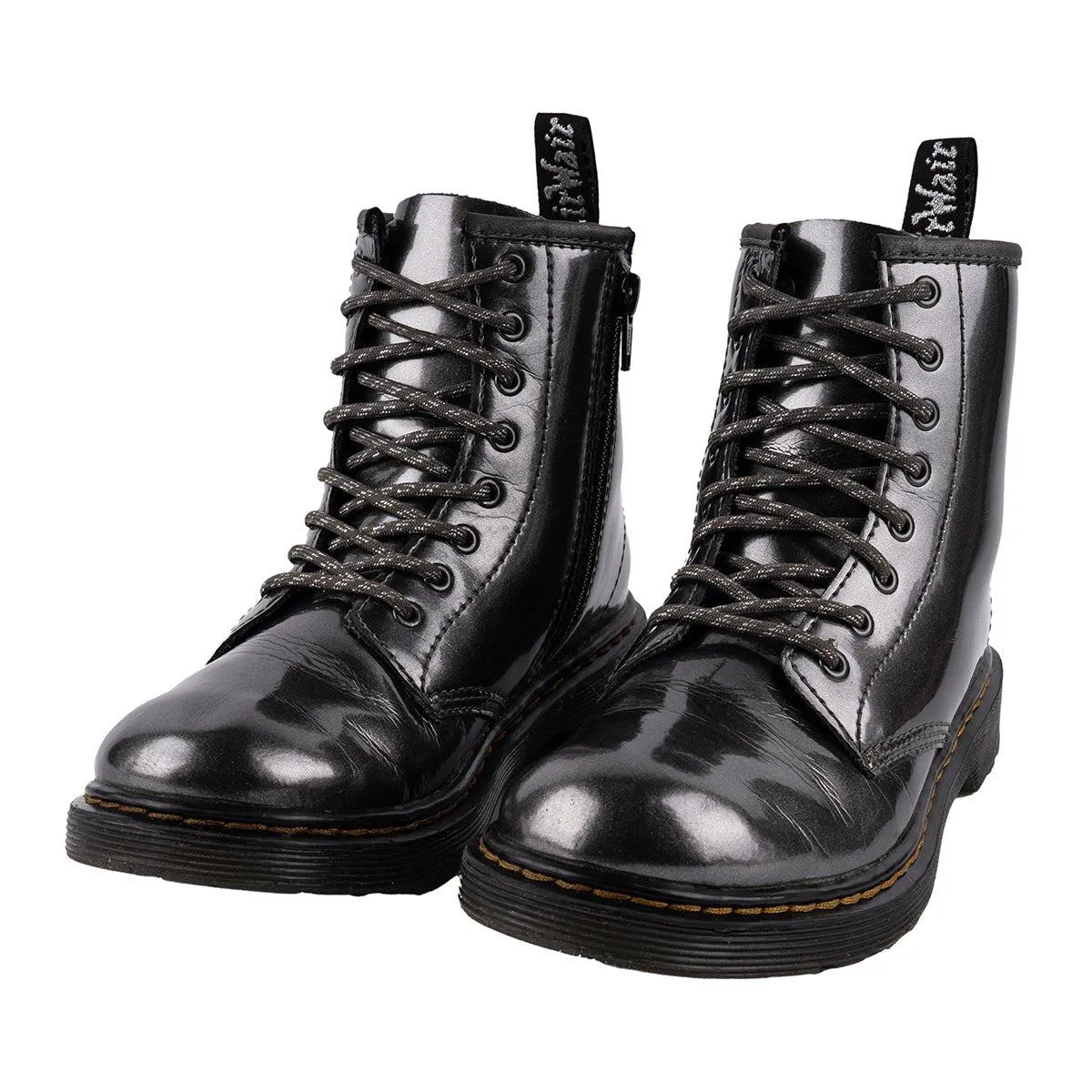 Dr. Martens Softy Ankle Boots Leather Grey Colour For Kids
