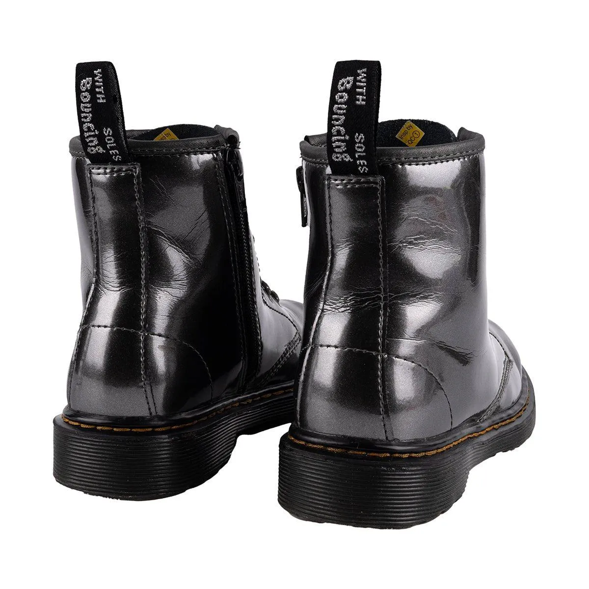 Dr. Martens Softy Ankle Boots Leather Grey Colour For Kids