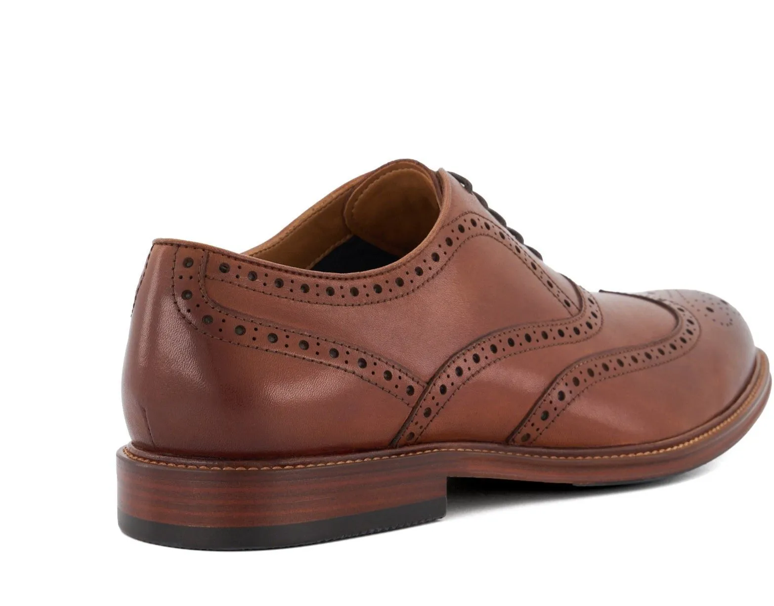 Dune Solihull Mens Leather Brogue Detail Formal Shoe