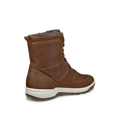 ECCO Trace Lite 832153 12482 Ladies Cocoa Brown Leather Water Resistant Lace Up Ankle Boots