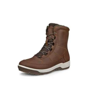 ECCO Trace Lite 832153 12482 Ladies Cocoa Brown Leather Water Resistant Lace Up Ankle Boots