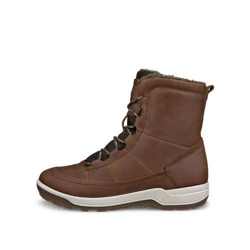 ECCO Trace Lite 832153 12482 Ladies Cocoa Brown Leather Water Resistant Lace Up Ankle Boots