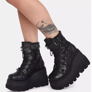 Egirl Darkwave Black Cyber Punk Sneakers