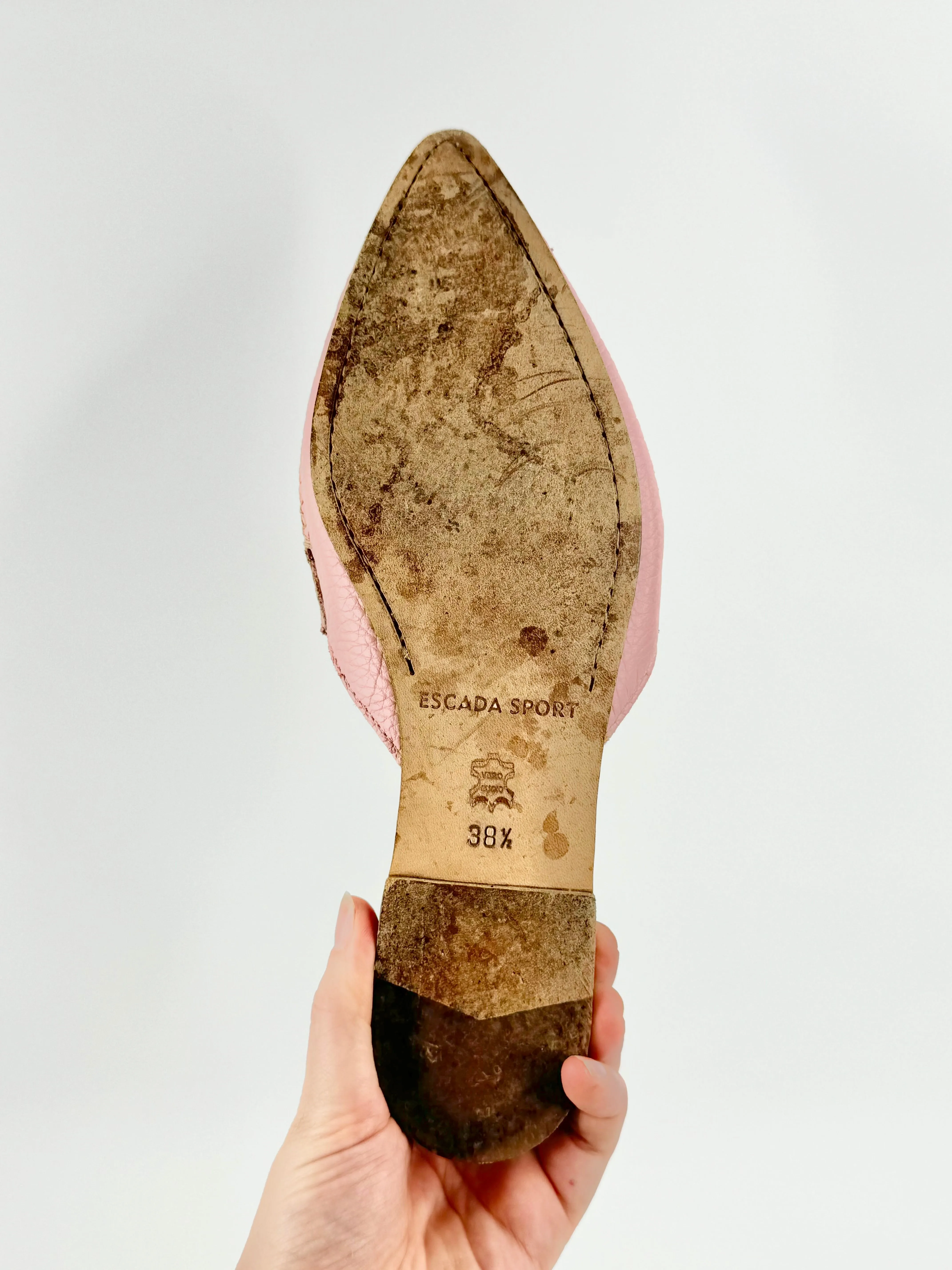 Escada Sport Lemonade Pink Pointed Mules - EU38.5