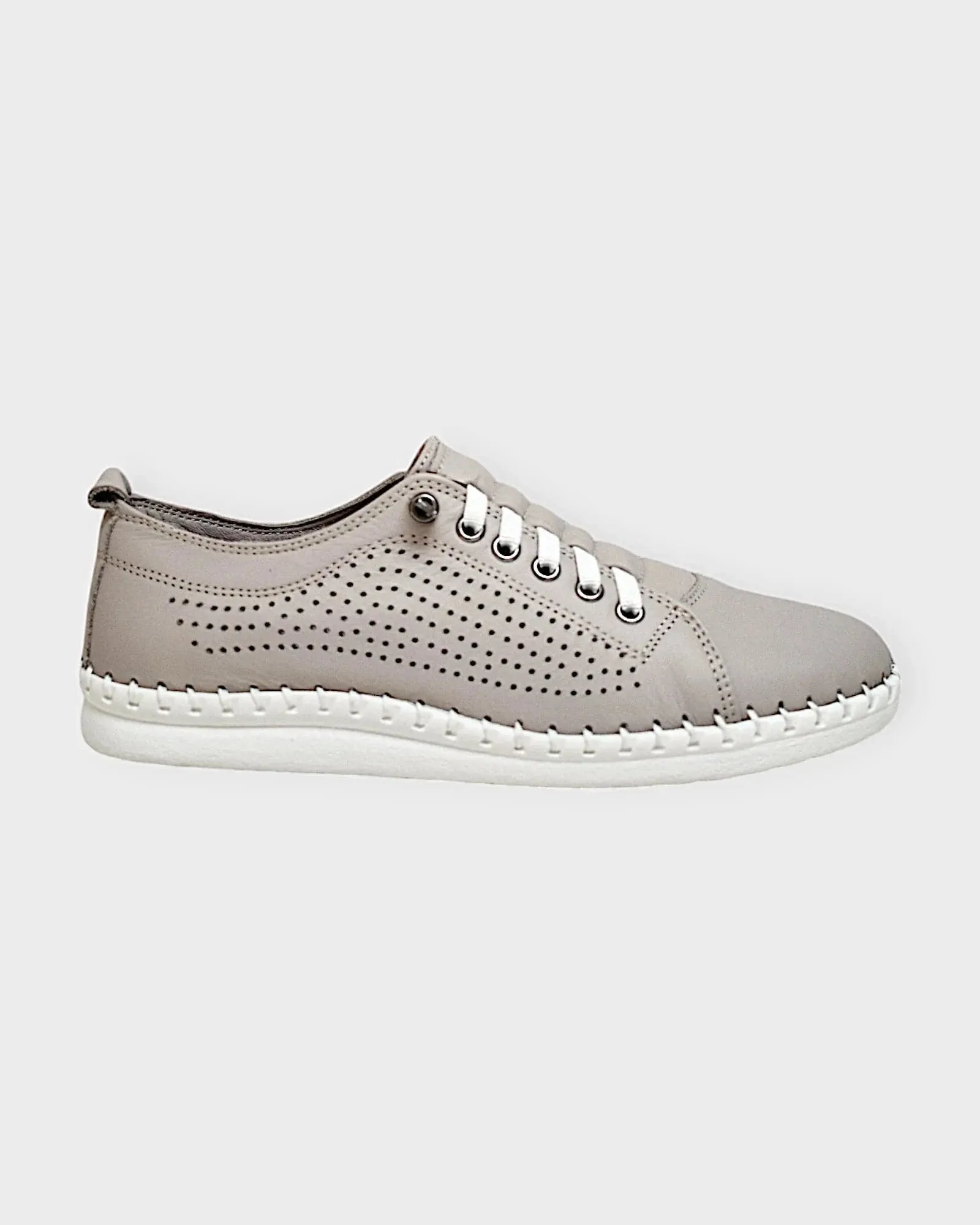 Everly Women's Leora 01 Perf Sneakers- Silver Grey
