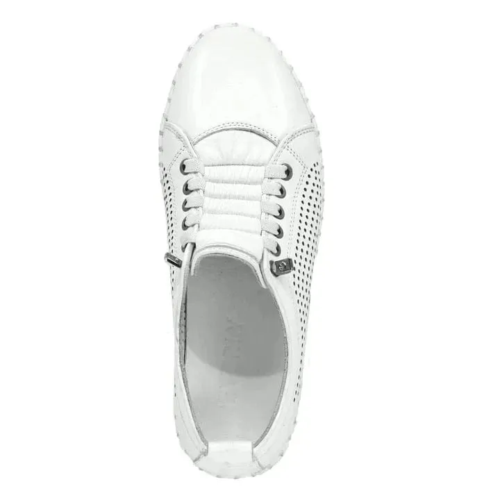 Everly Women's Leora 01 Perf Sneakers- White